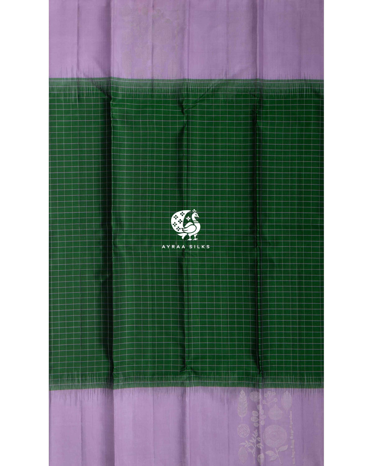 Emerald Green Kattam Kanchipuram Saree