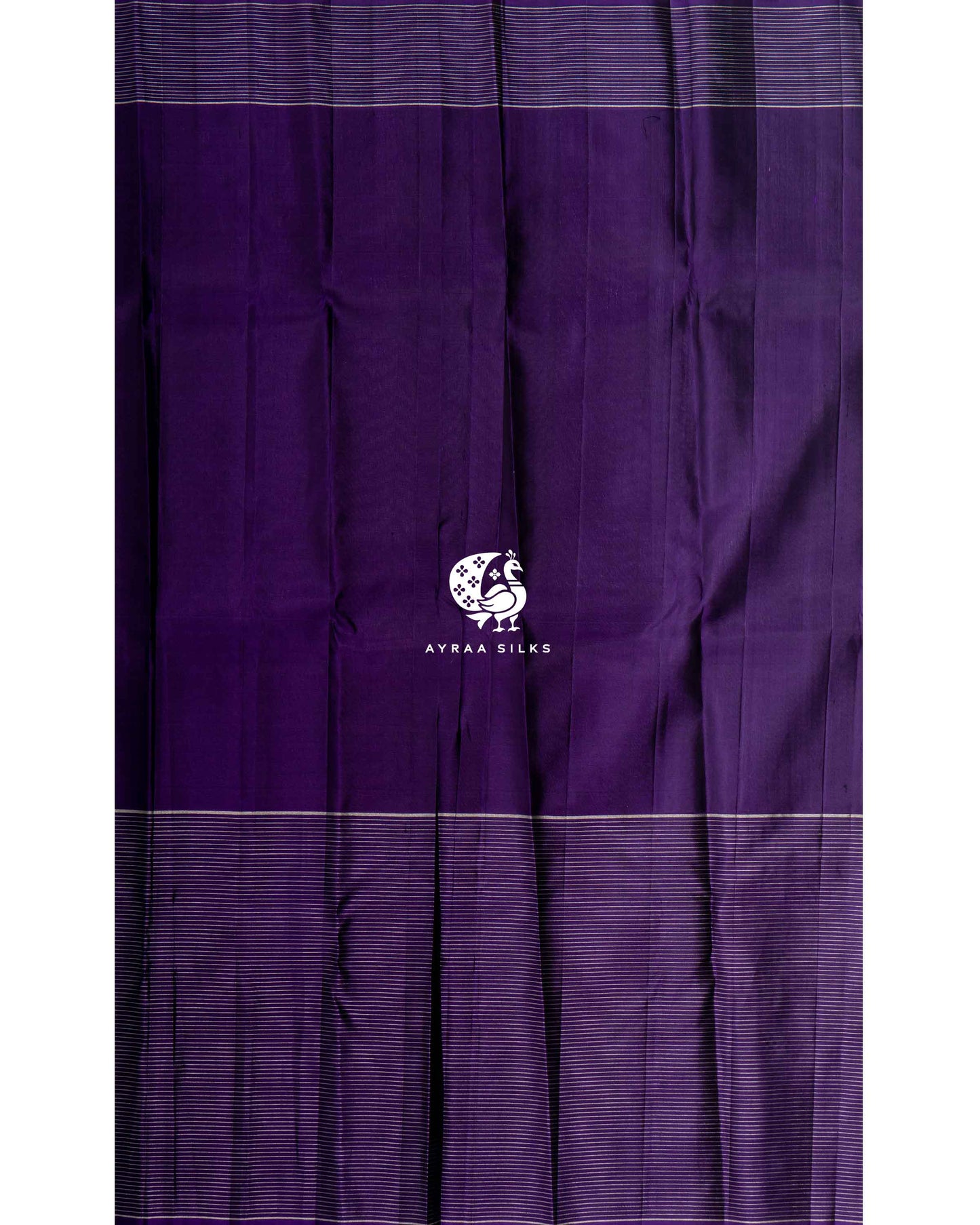 Iceblue Anai Kattam Kanchipuram Saree