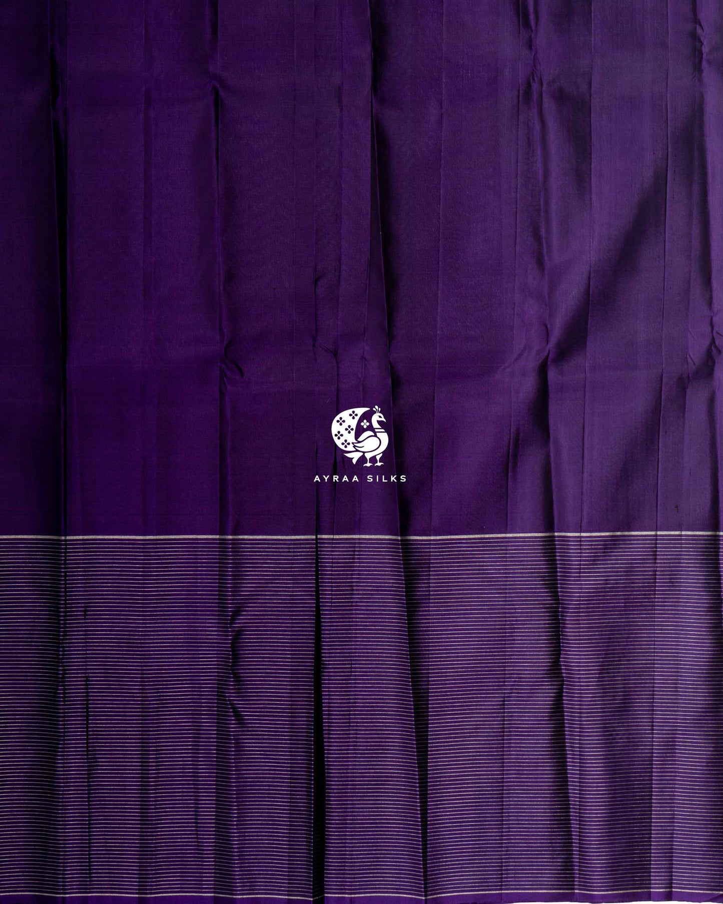 Iceblue Anai Kattam Kanchipuram Saree