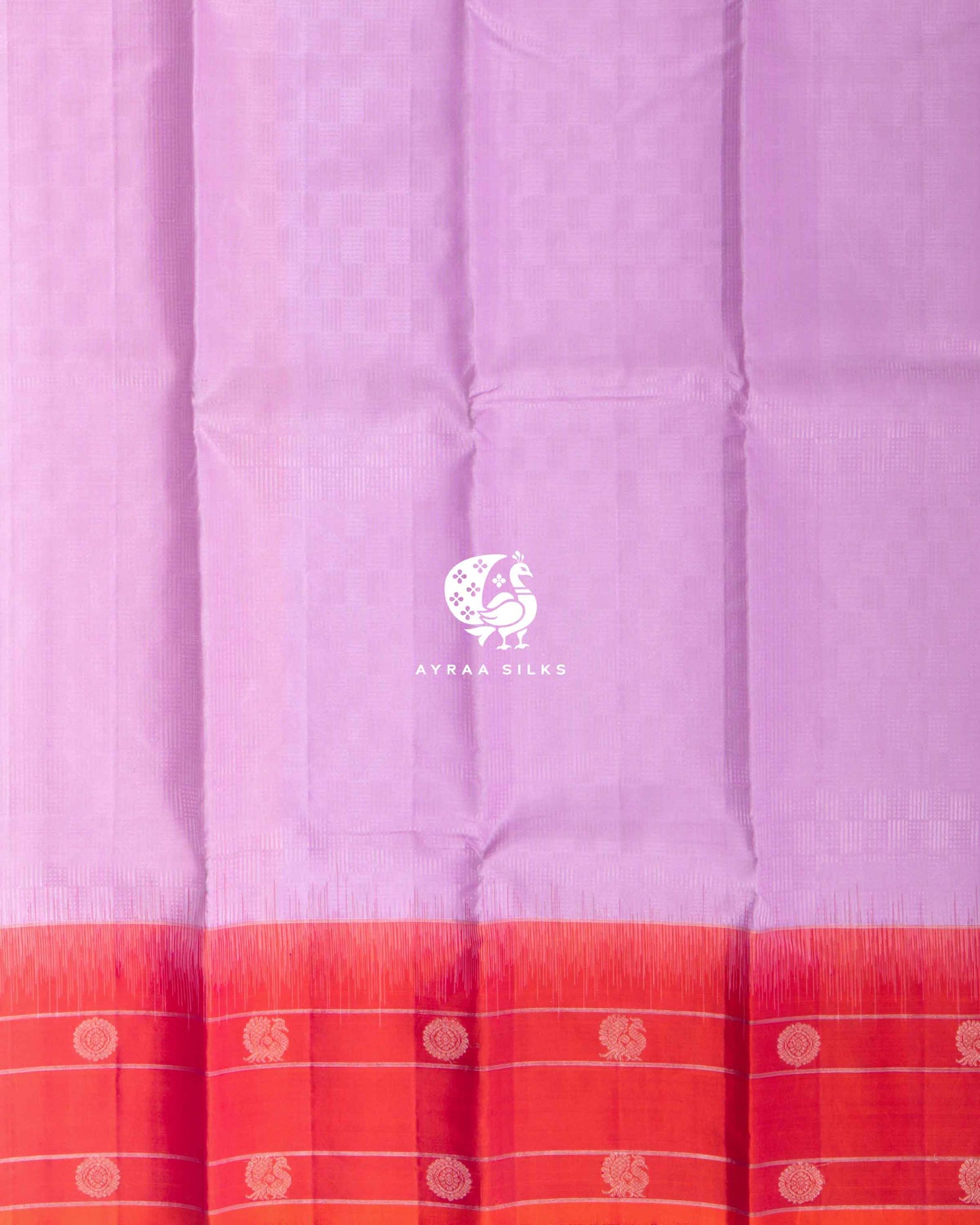 Pastel Lilac Kattam Kanchipuram Saree