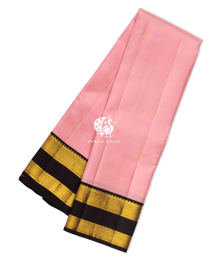 Pastel Pink Chakra Butta Kanchipuram Silk Saree