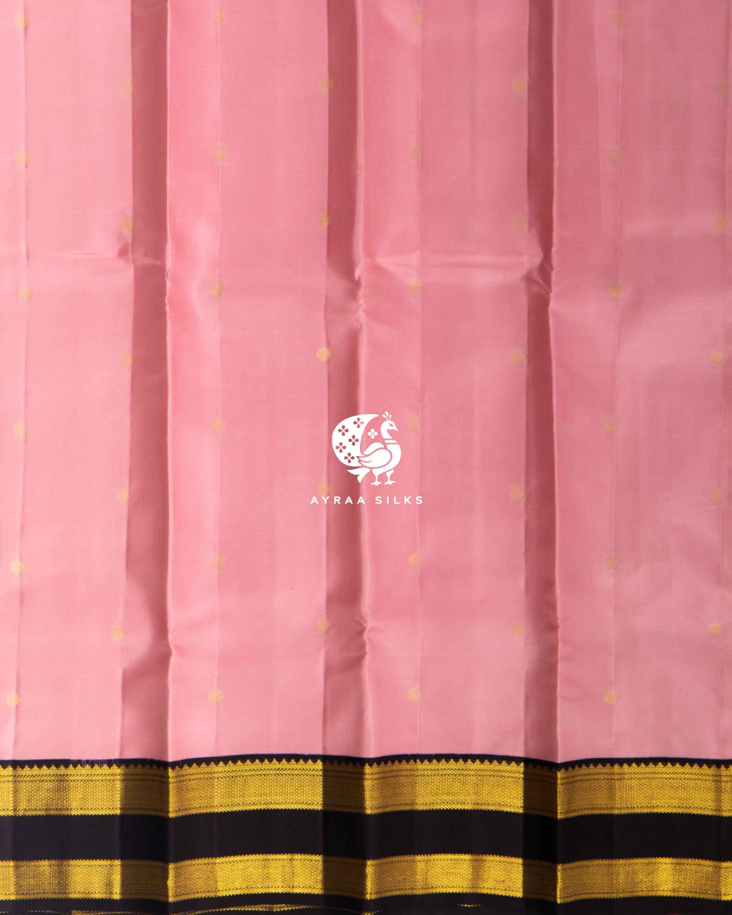 Pastel Pink Chakra Butta Kanchipuram Saree