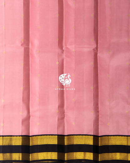 Pastel Pink Chakra Butta Kanchipuram Silk Saree
