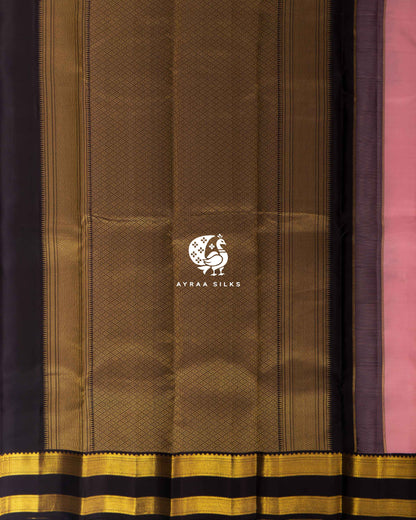 Pastel Pink Chakra Butta Kanchipuram Silk Saree