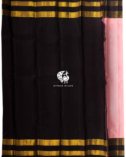 Pastel Pink Chakra Butta Kanchipuram Silk Saree