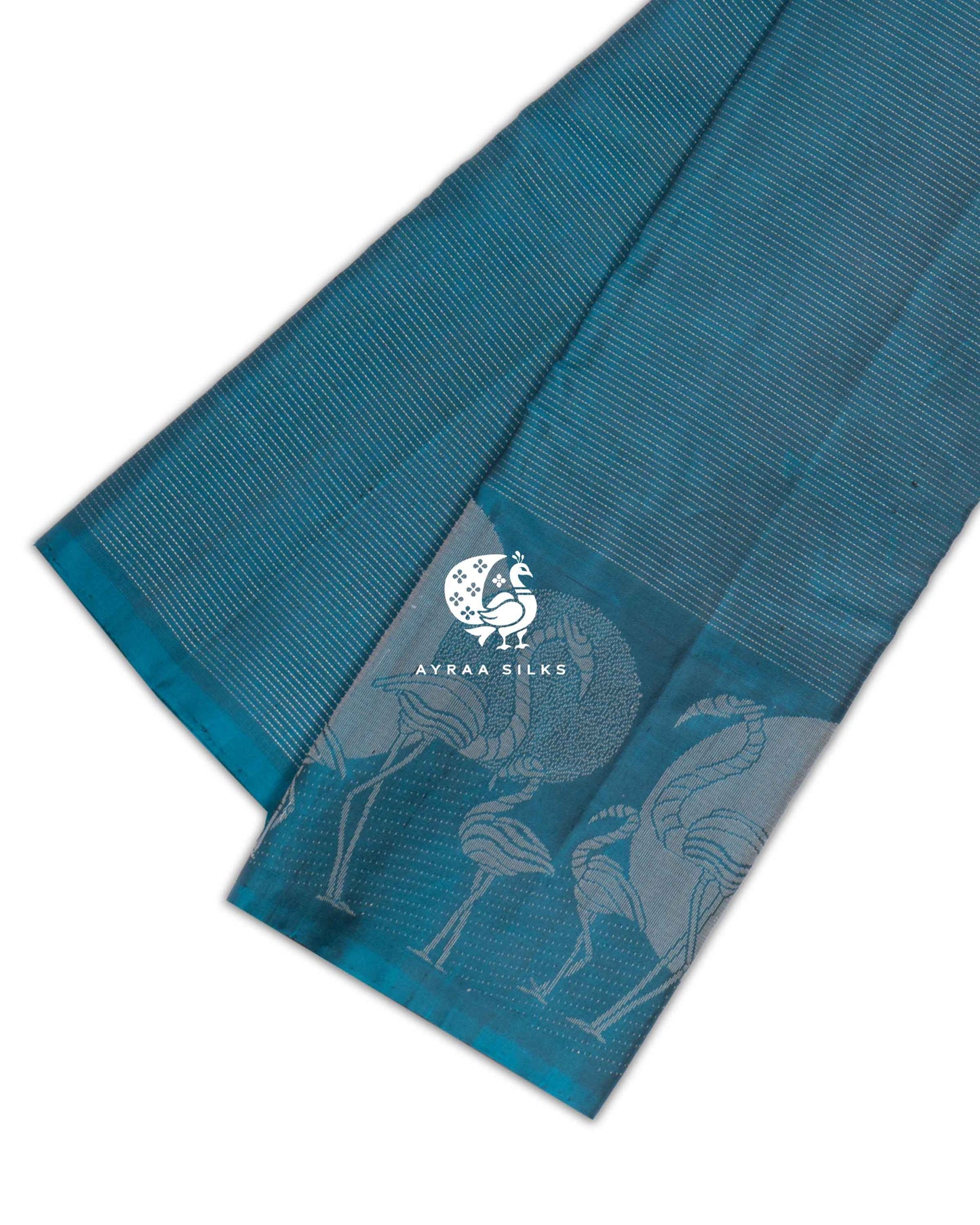 Peacock Blue Vaira Oosi Kanchipuram Saree