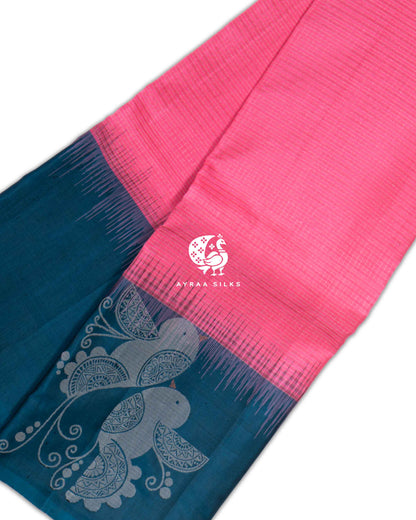 Classic Kattam Mayil Kanchipuram Silk Saree