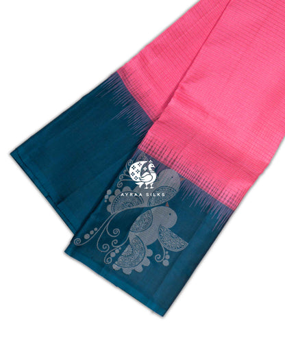 Classic Kattam Mayil Kanchipuram Silk Saree