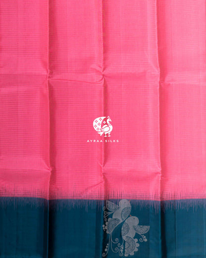 Classic Kattam Mayil Kanchipuram Silk Saree