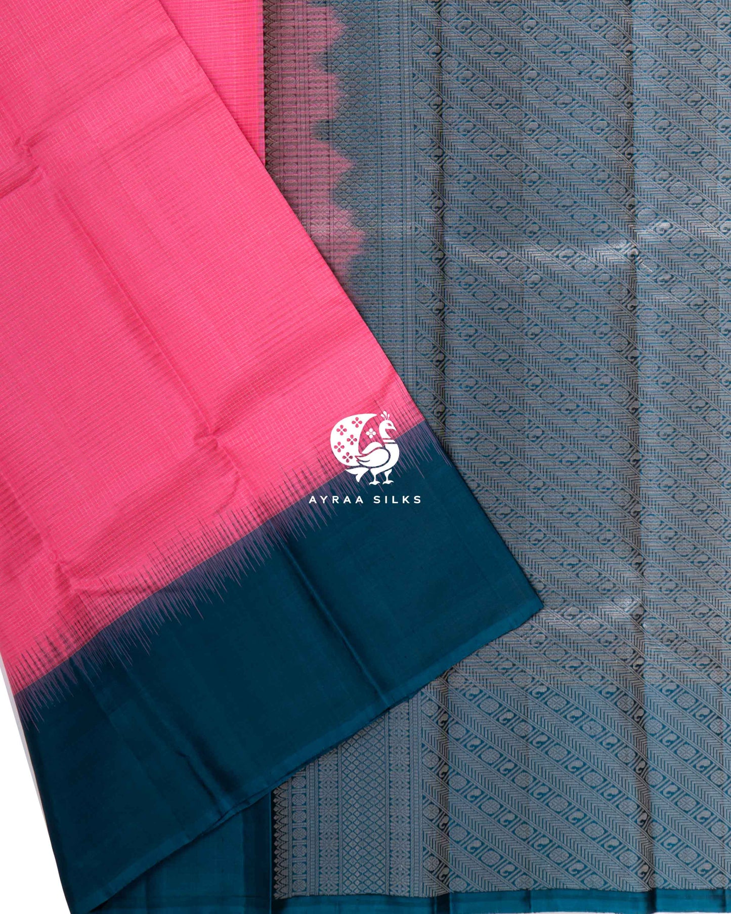 Classic Kattam Mayil Kanchipuram Saree