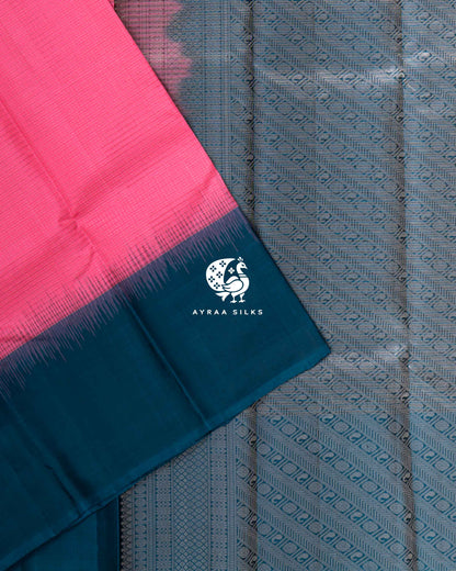 Classic Kattam Mayil Kanchipuram Silk Saree