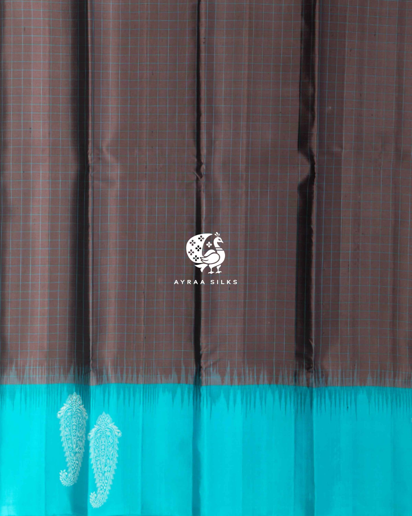 Silver Grey Kattam Kanchipuram Saree