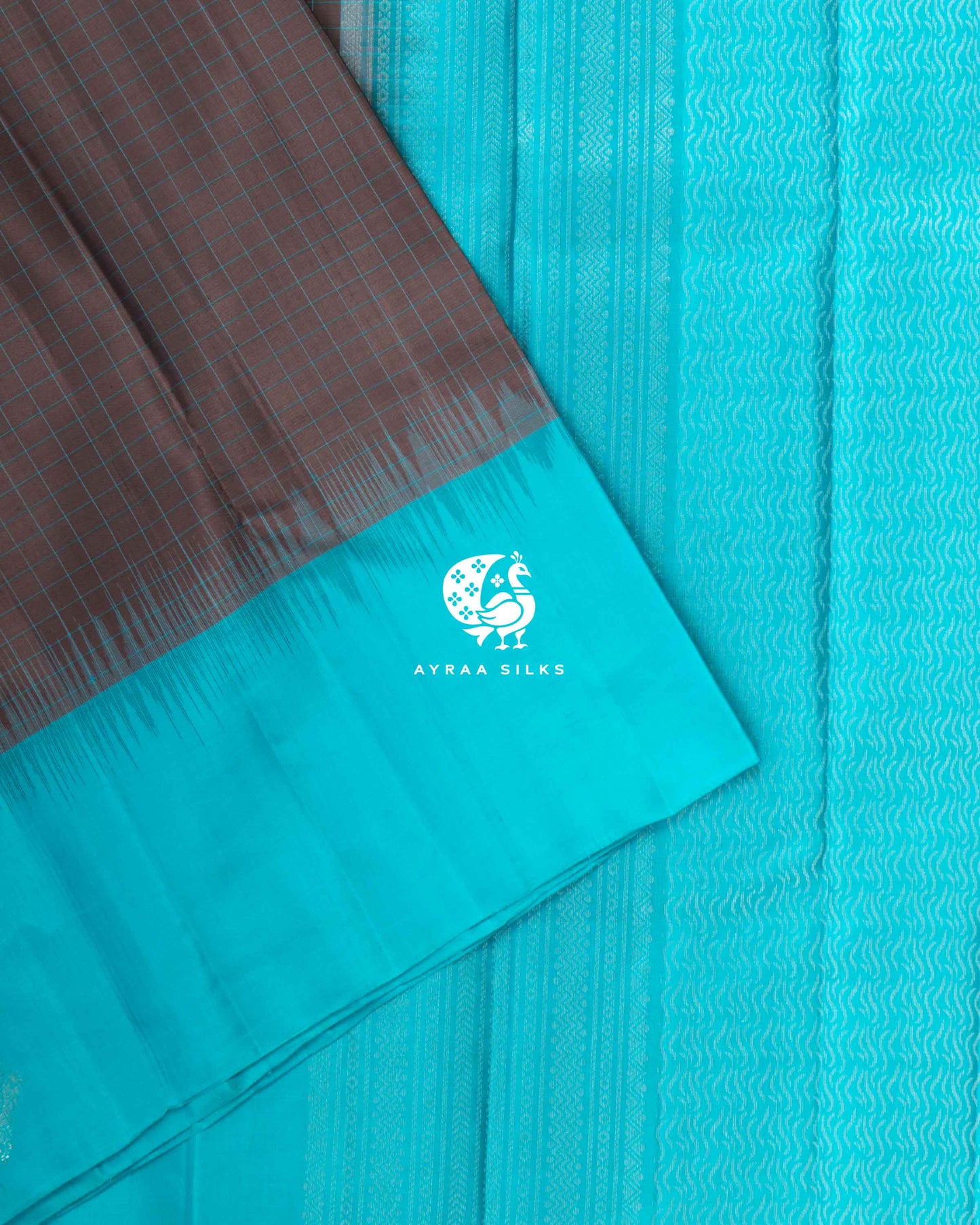 Silver Grey Kattam Kanchipuram Saree