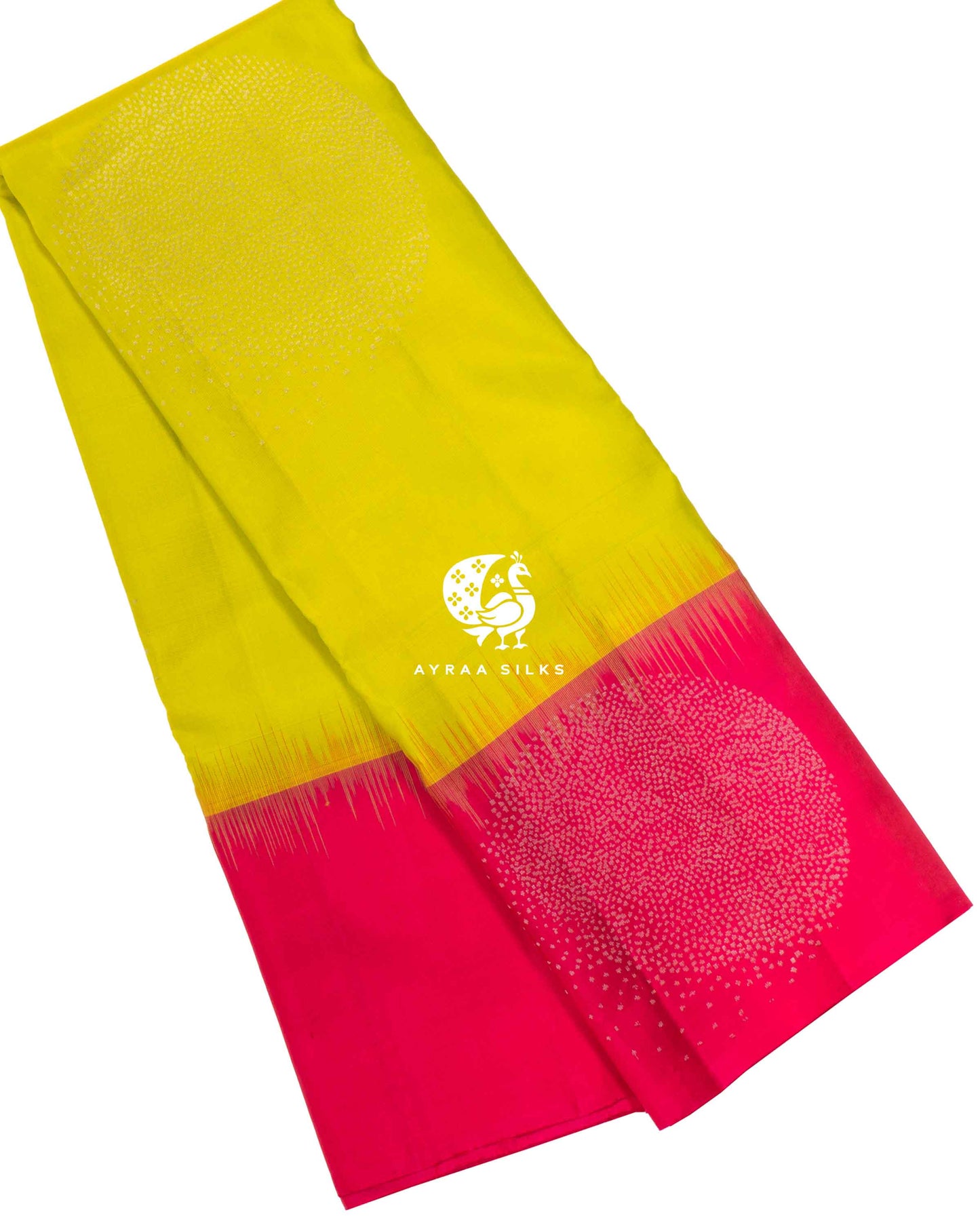 Lime Yellow Chakra Kanchipuram Saree