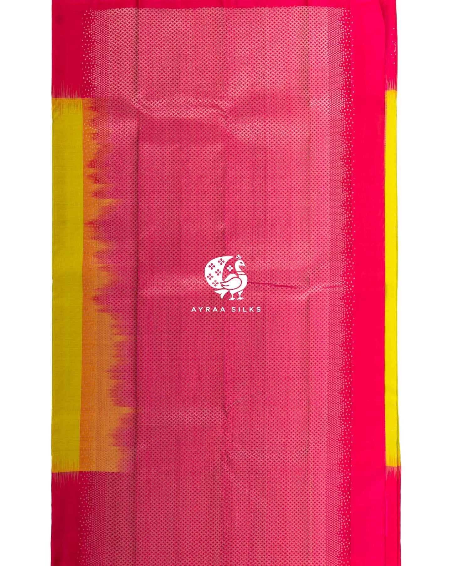 Lime Yellow Chakra Kanchipuram Saree