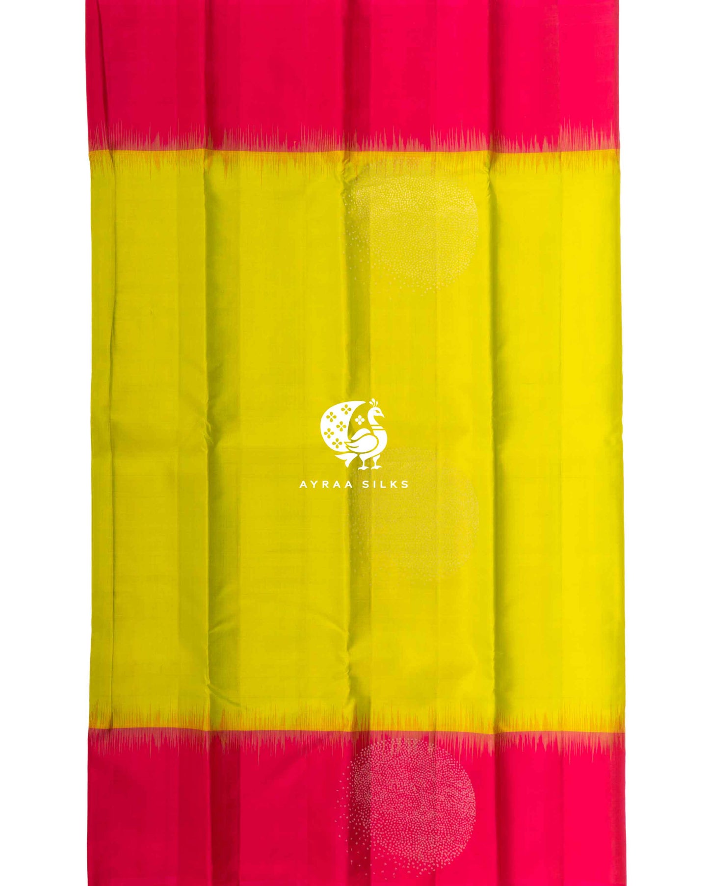 Lime Yellow Chakra Kanchipuram Saree