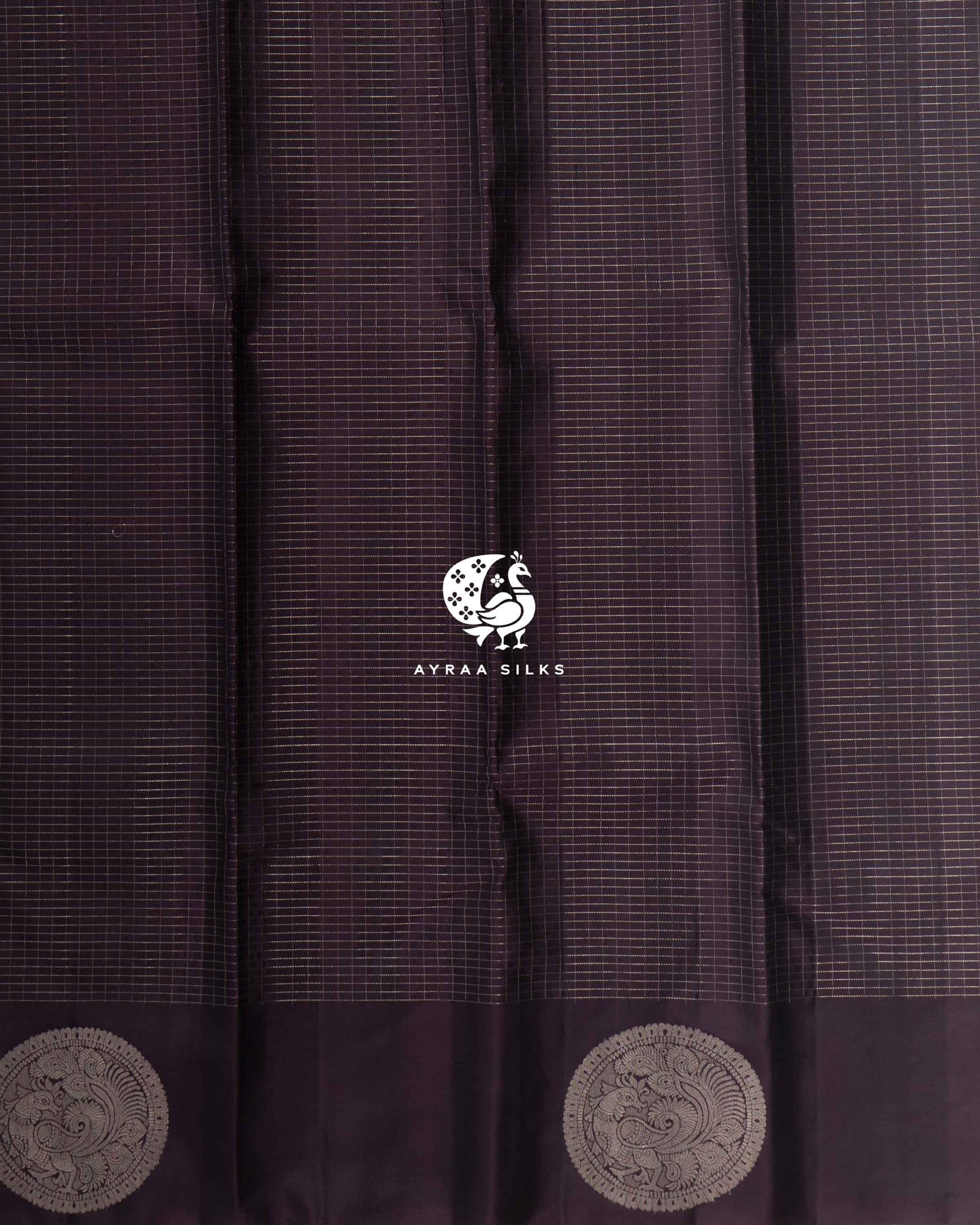 Deep Plum Kattam Kanchipuram Saree