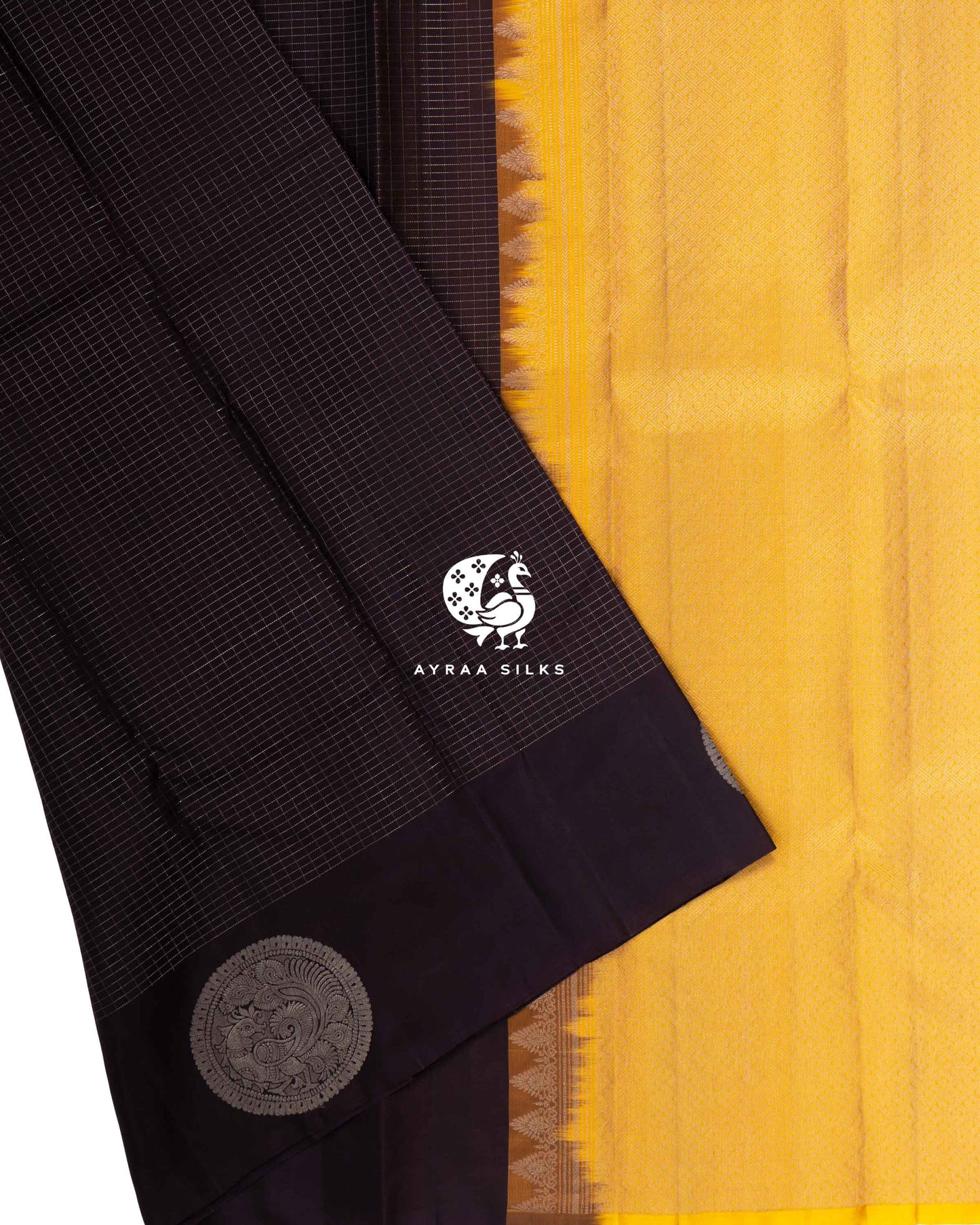 Deep Plum Kattam Kanchipuram Saree