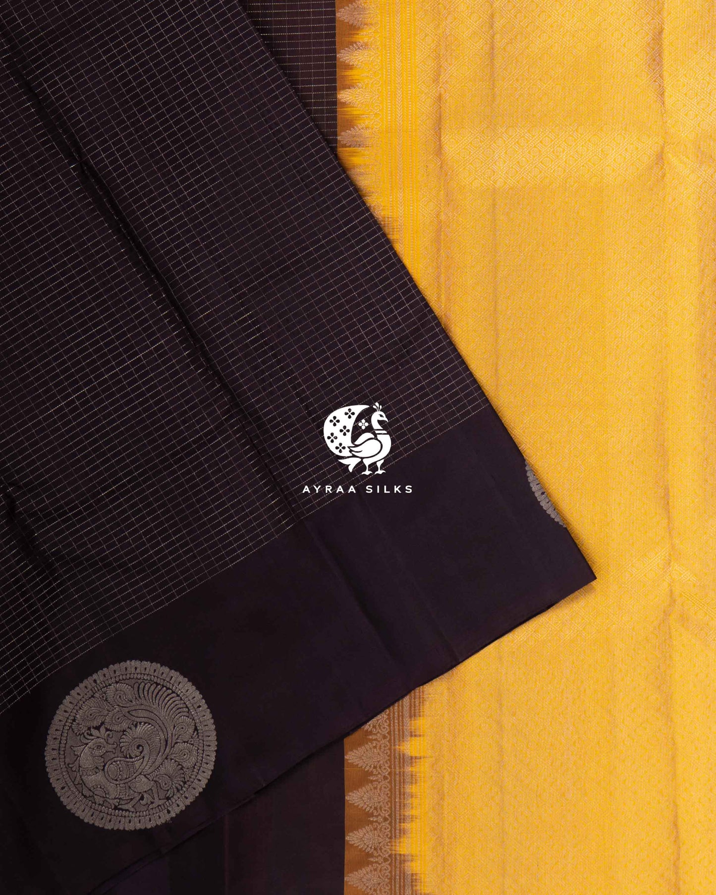 Deep Plum Kattam Kanchipuram Saree