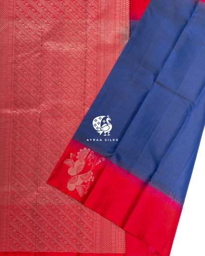 Classic Kattam Mayil Kanchipuram Silk Saree