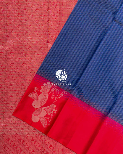 Classic Kattam Mayil Kanchipuram Silk Saree