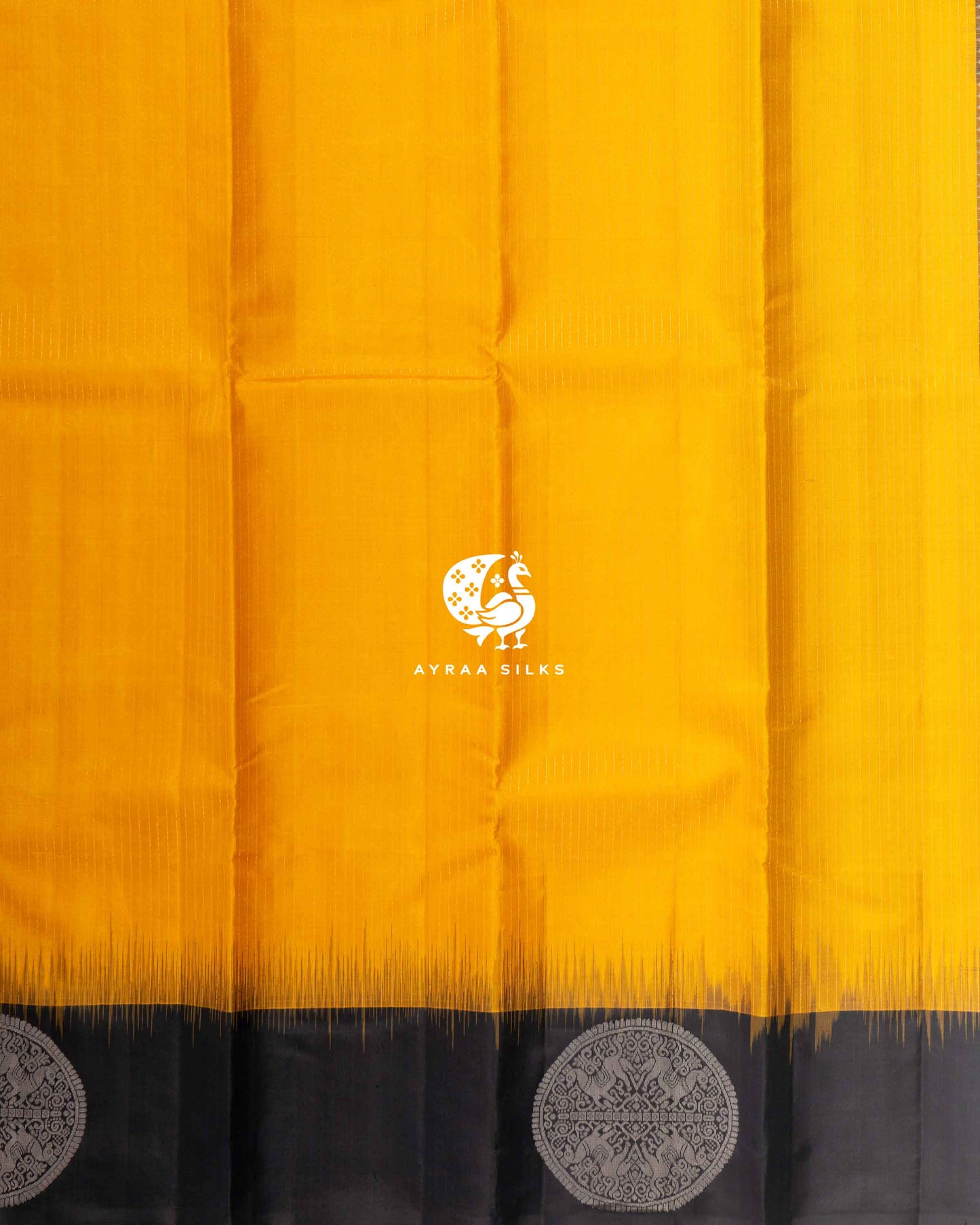 Yellow Mayil Chakra Kanchipuram Saree