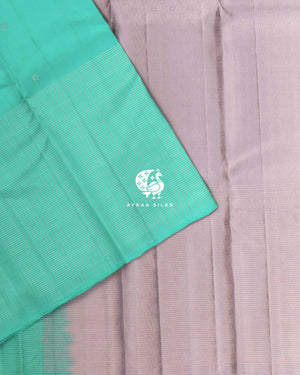 Minimal Rekku Kanchipuram silk saree — pure silk with pure zari, Ayraa Silks
