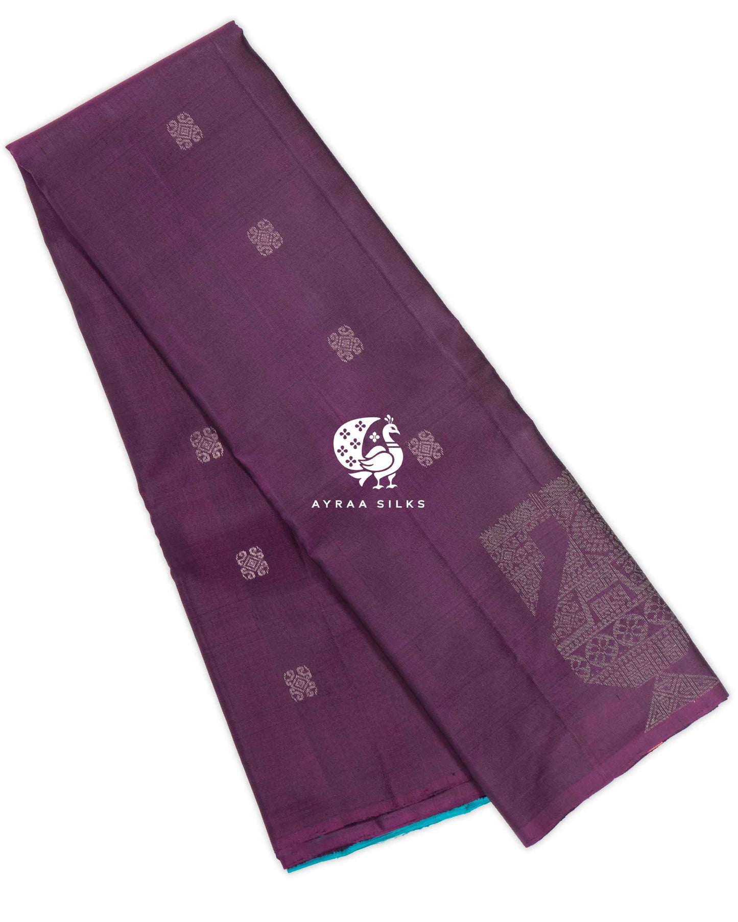Plum Rudraksha Kanchipuram Saree