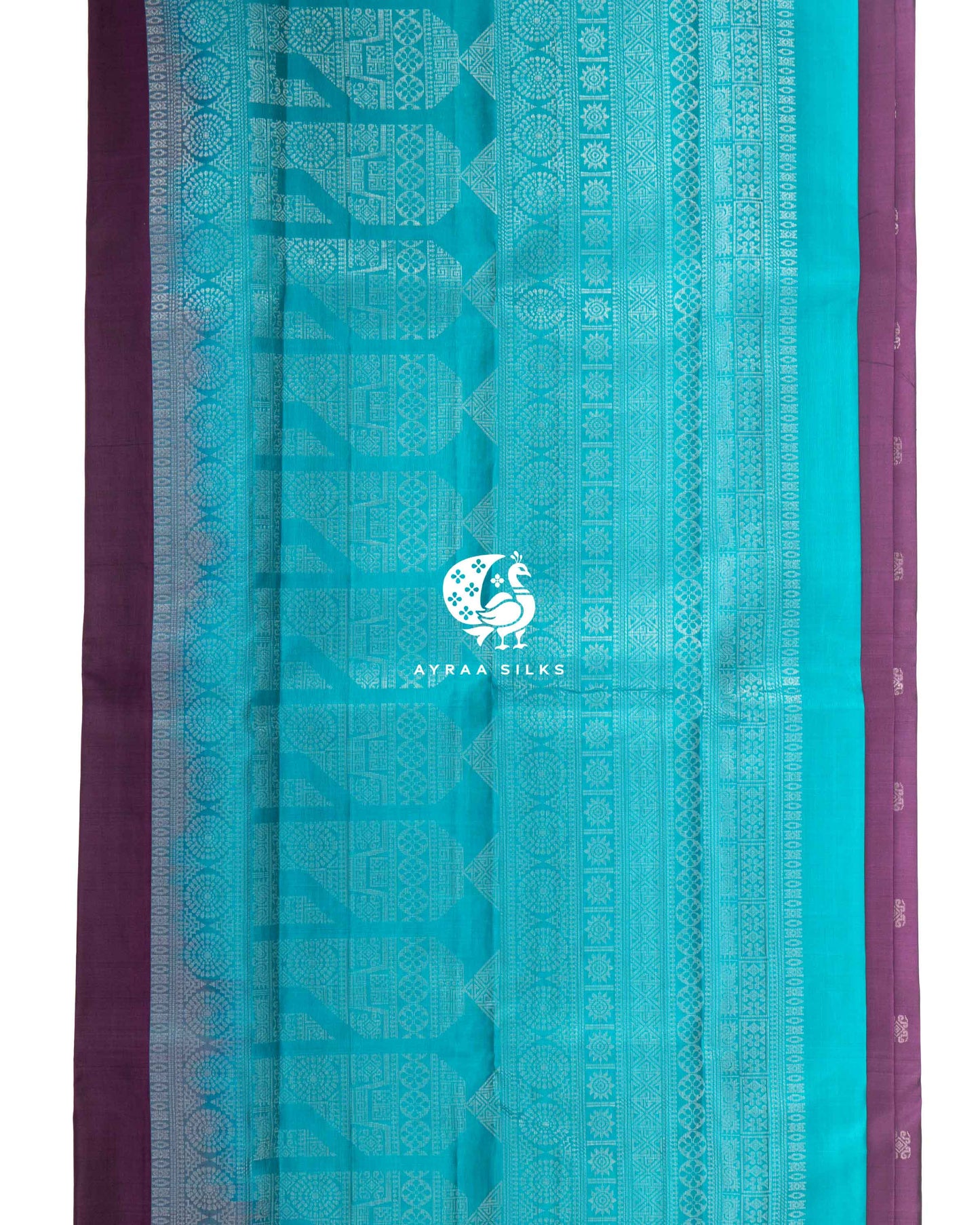 Plum Rudraksha Kanchipuram Saree