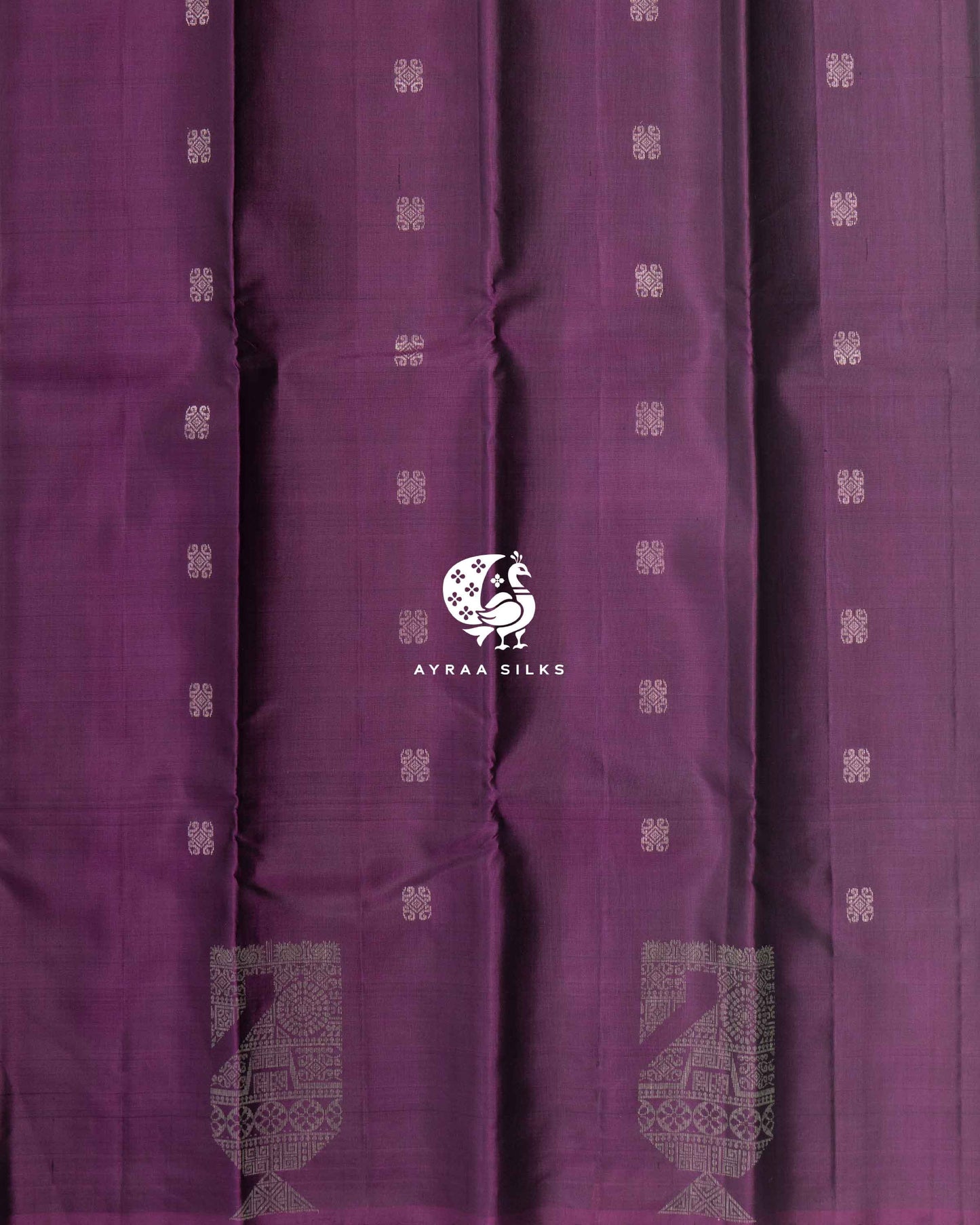 Plum Rudraksha Kanchipuram Saree