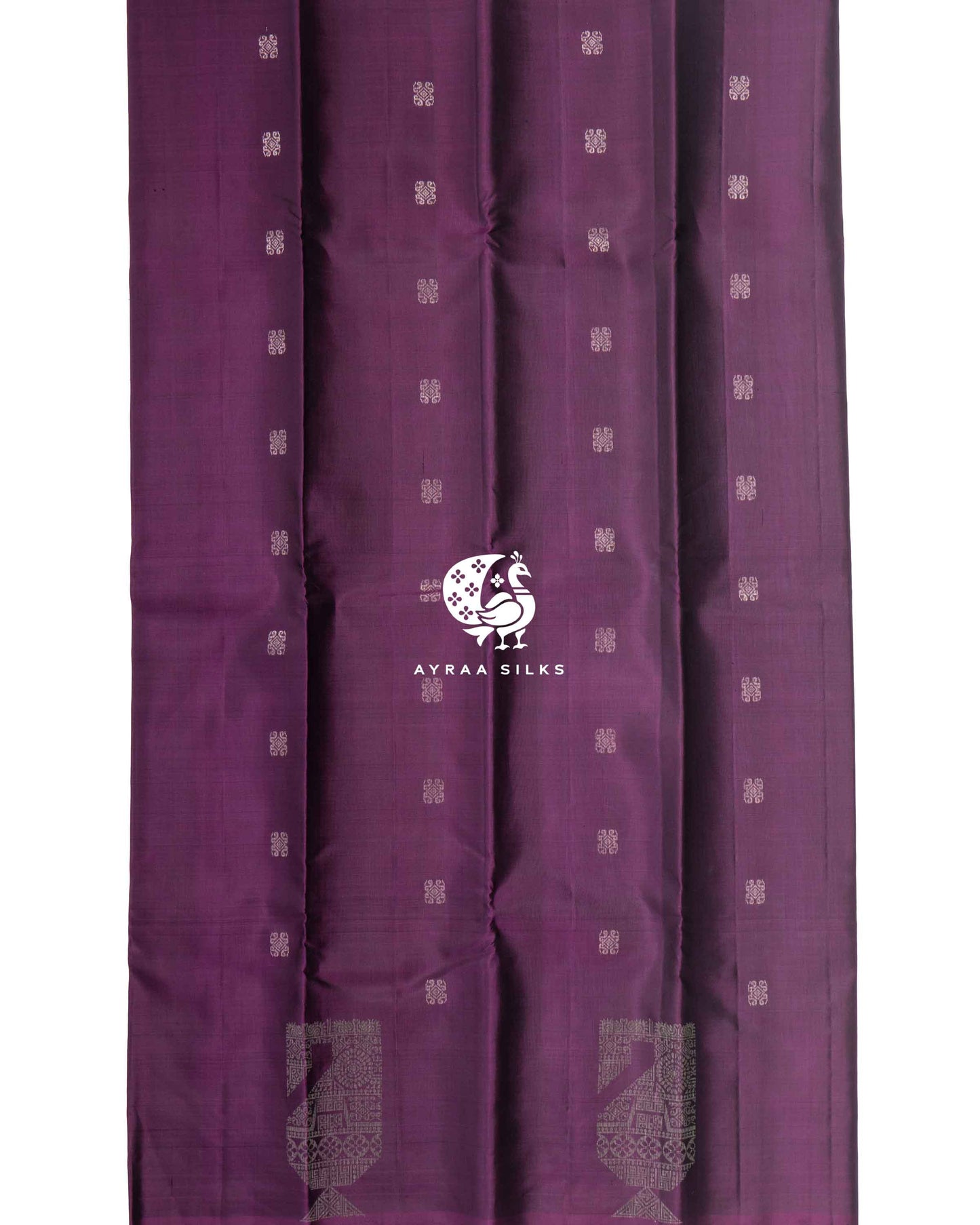 Plum Rudraksha Kanchipuram Saree