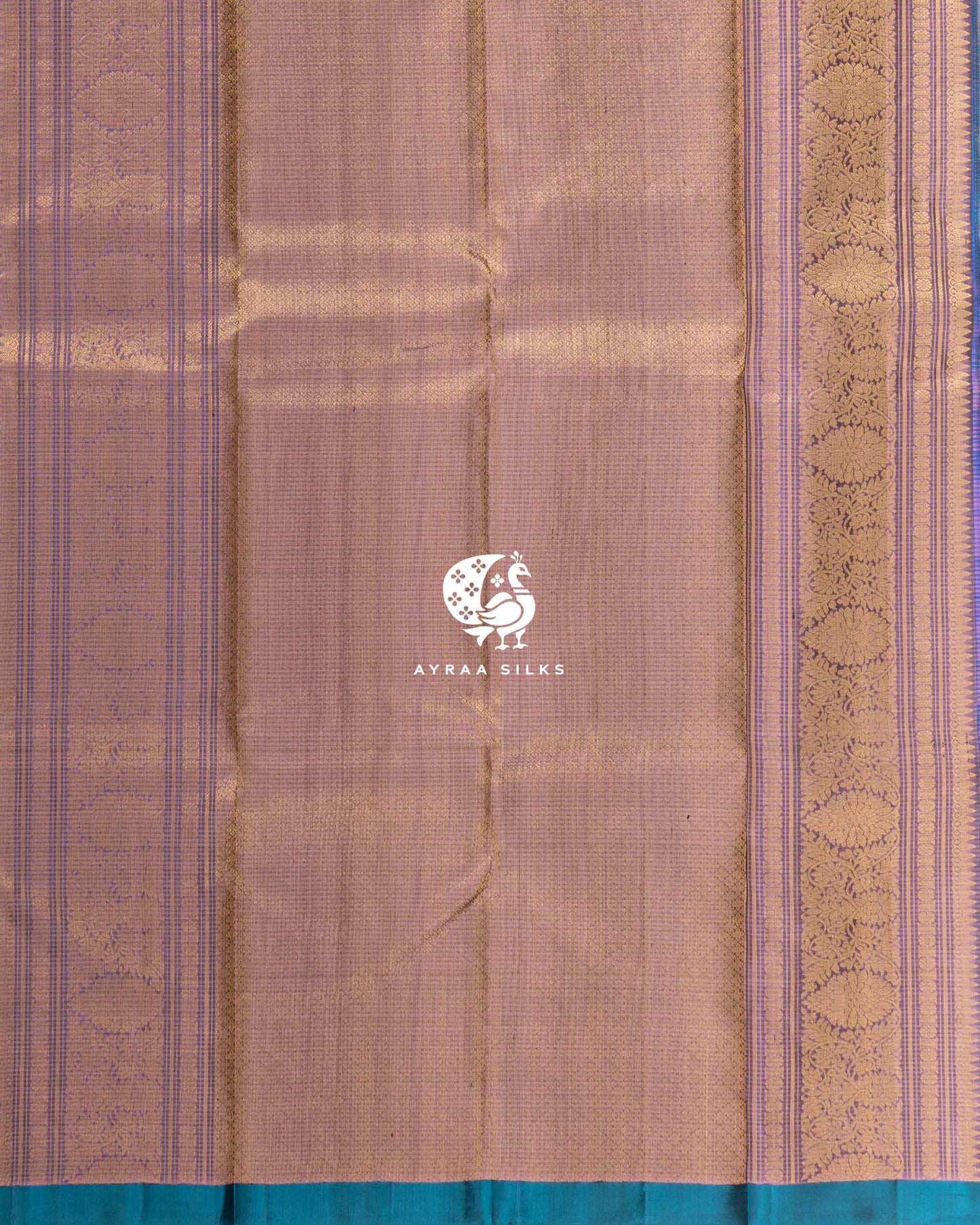 Pastel Lavender Kattam Kanchipuram Saree