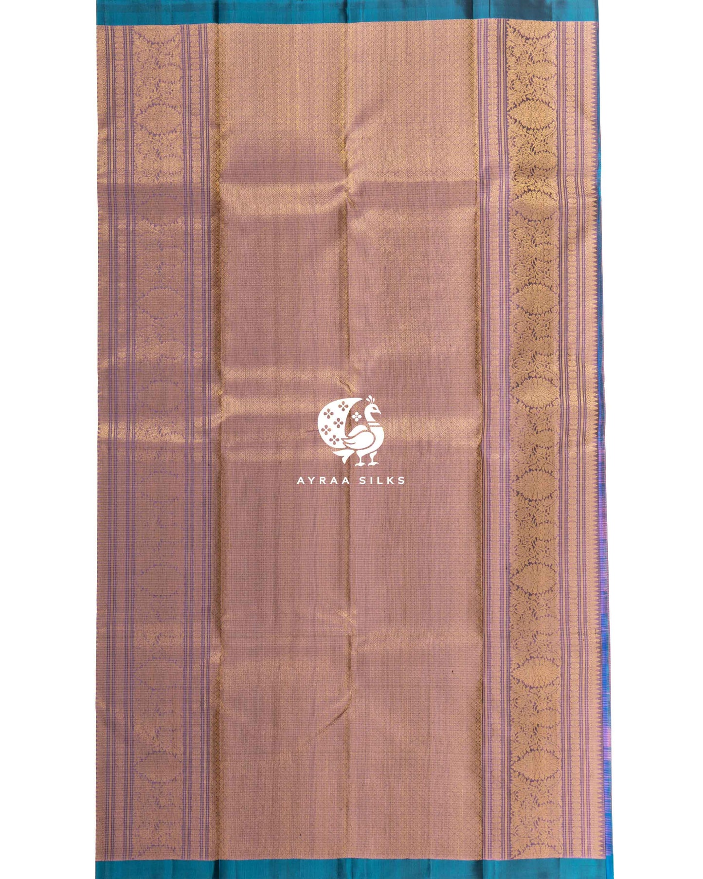 Pastel Lavender Kattam Kanchipuram Saree