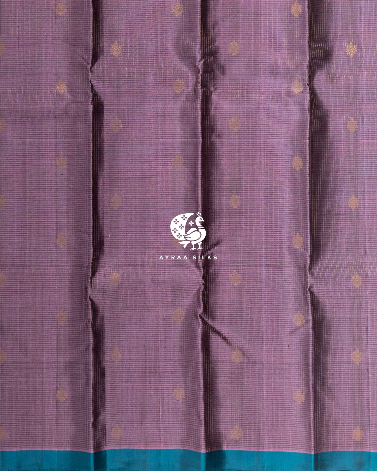 Pastel Lavender Kattam Kanchipuram Saree