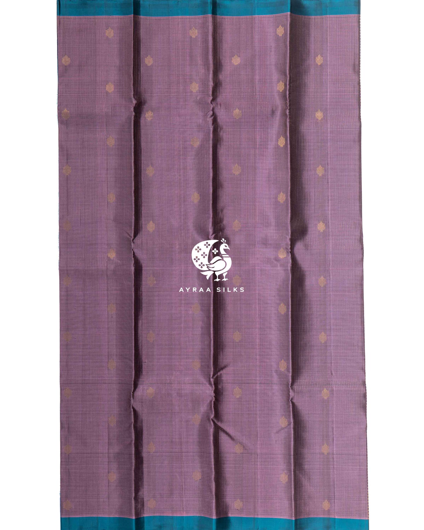Pastel Lavender Kattam Kanchipuram Saree