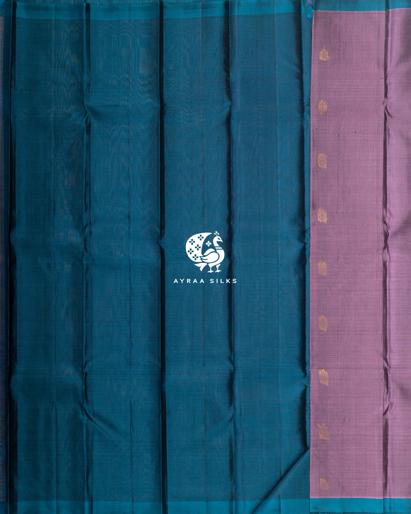 Pastel Lavender Kattam Kanchipuram Saree