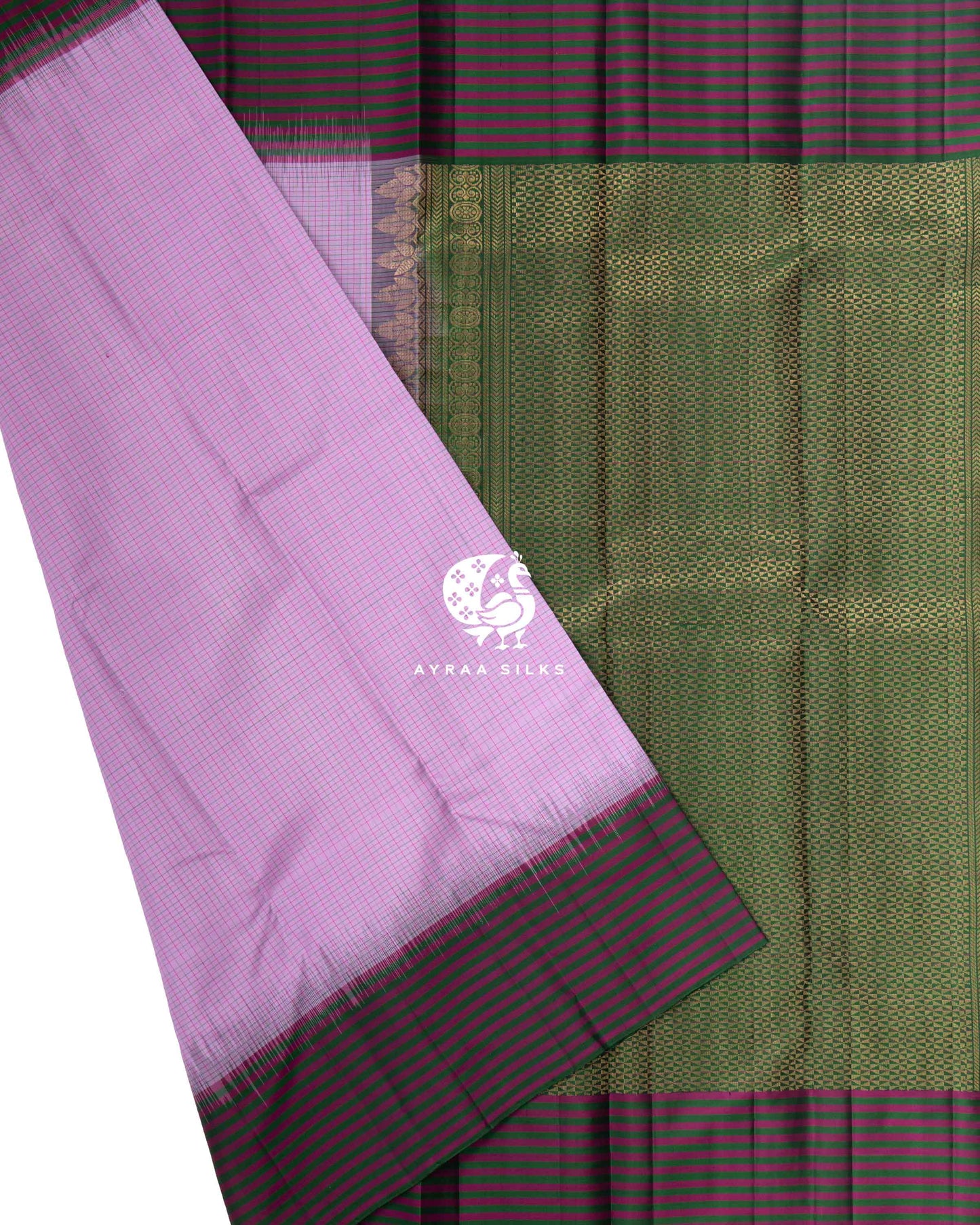 Lavender Rekku Kanchipuram Saree