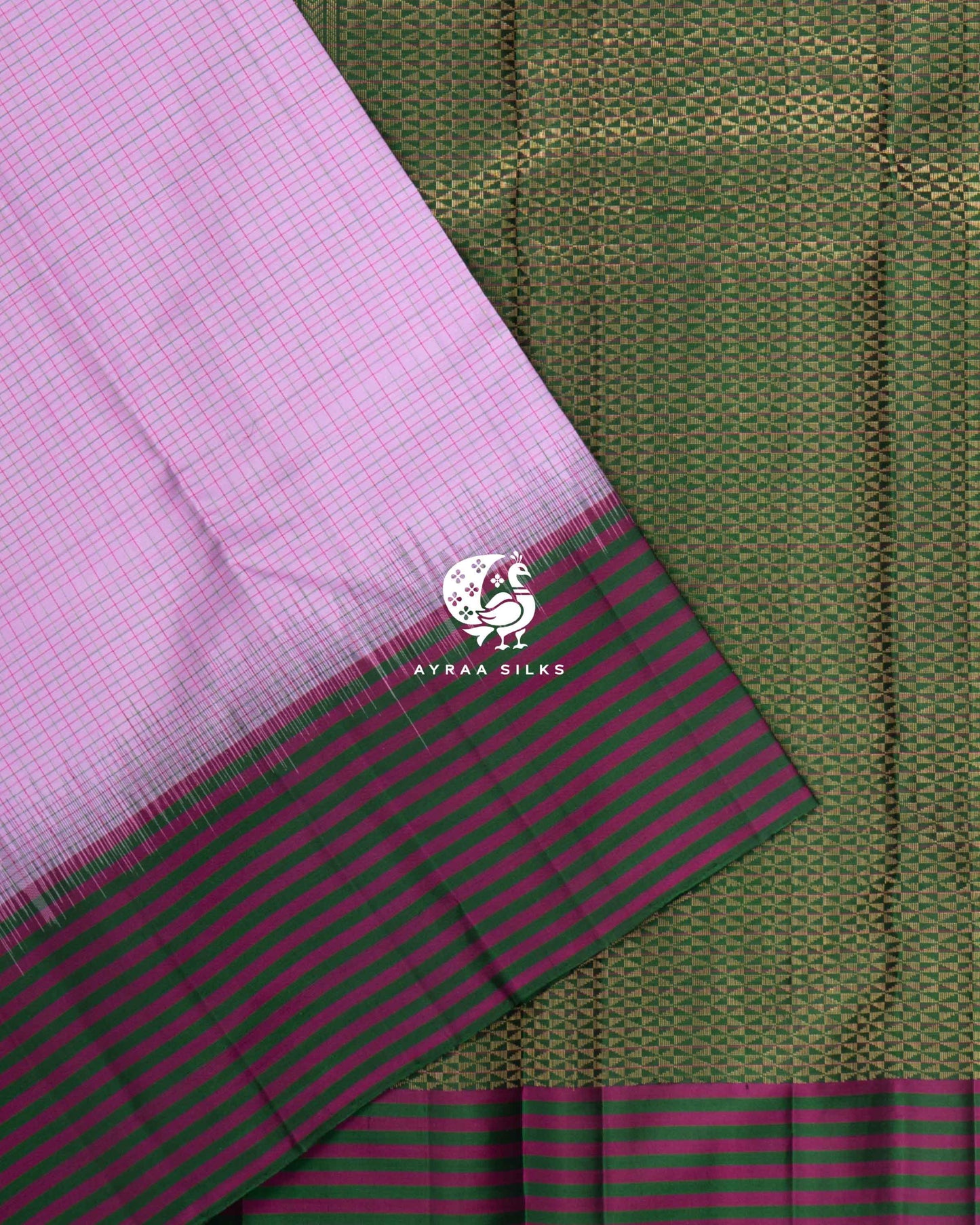 Lavender Rekku Kanchipuram Saree