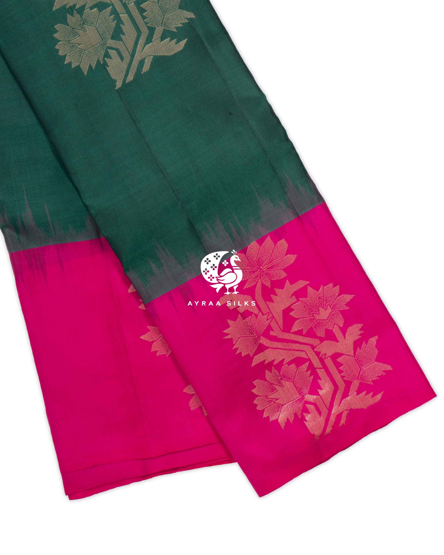 Emerald Kamalam Kanchipuram Saree