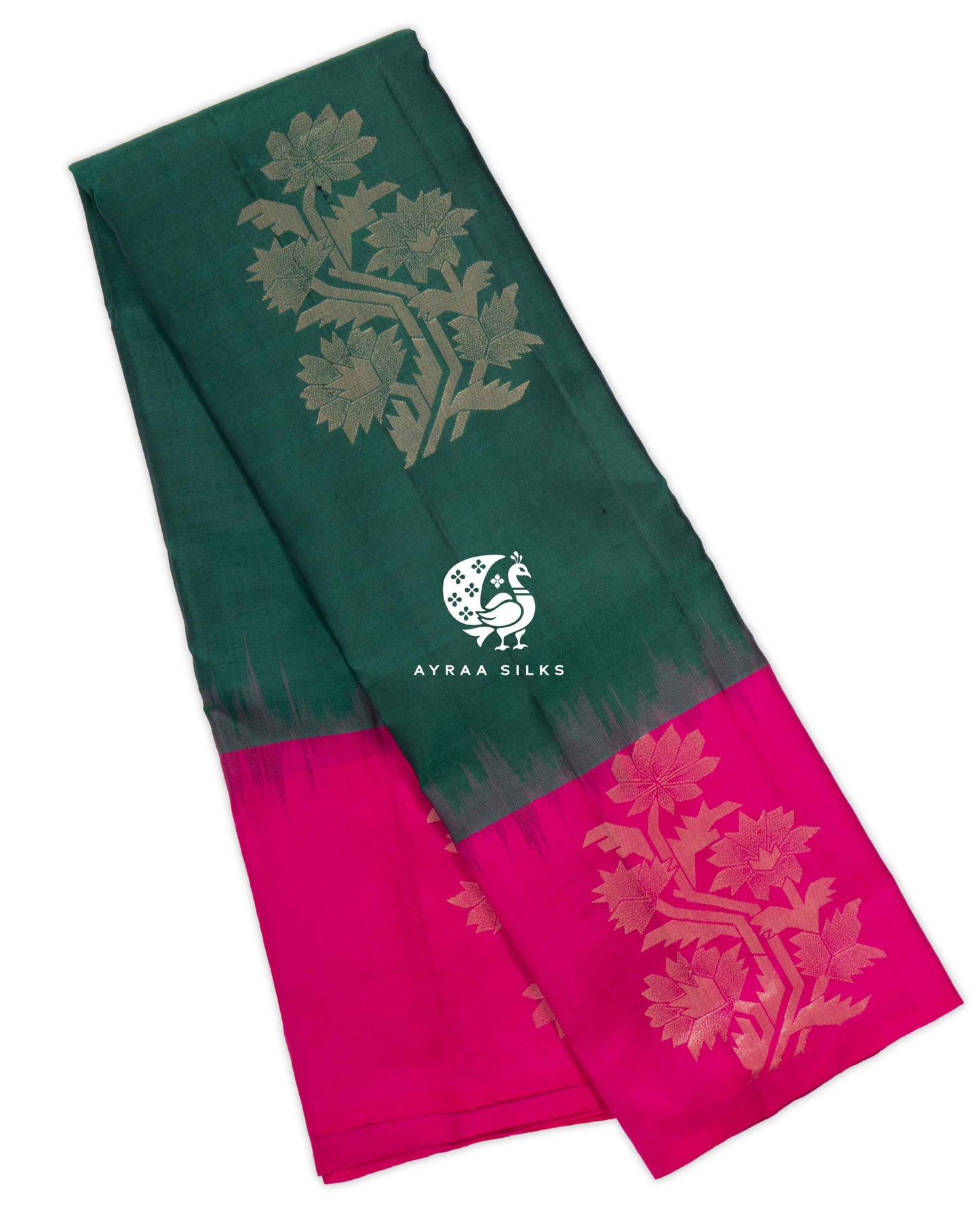 Emerald Kamalam Kanchipuram Saree