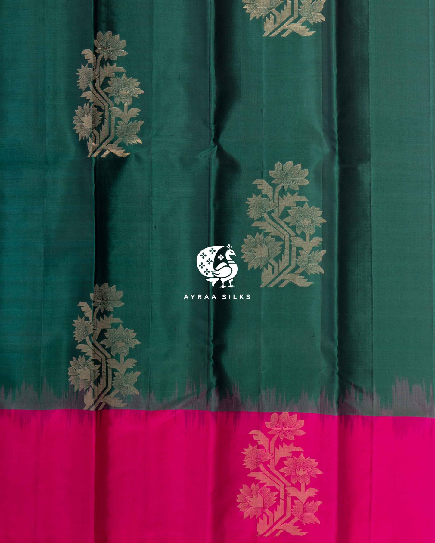 Emerald Kamalam Kanchipuram Saree