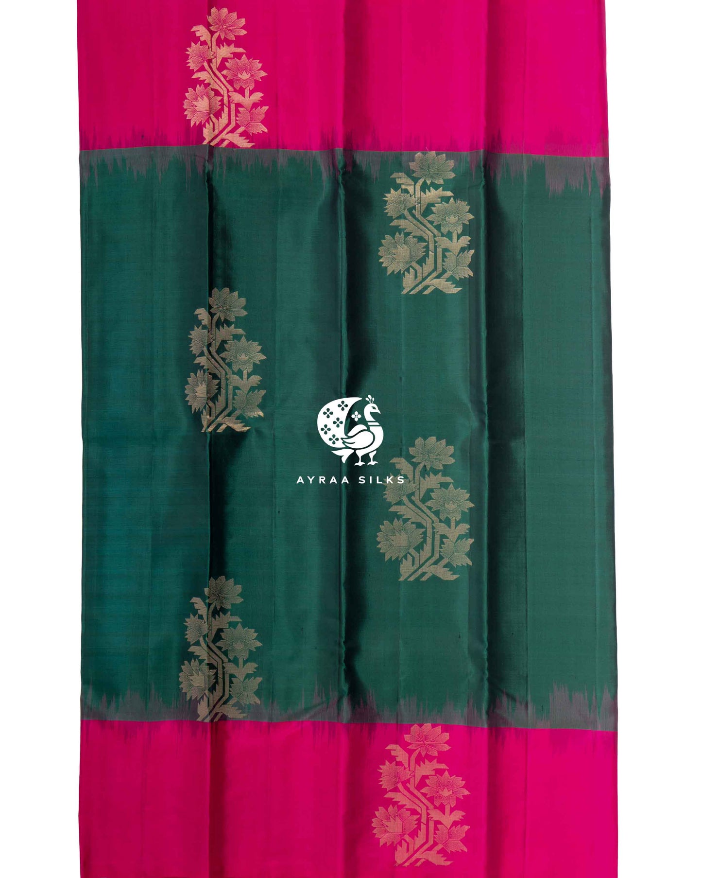 Emerald Kamalam Kanchipuram Saree
