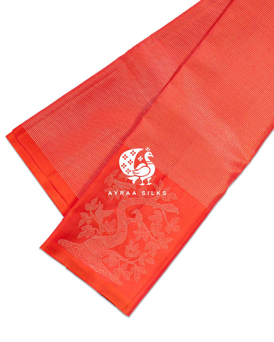 Coral Vaira Oosi Kanchipuram Saree