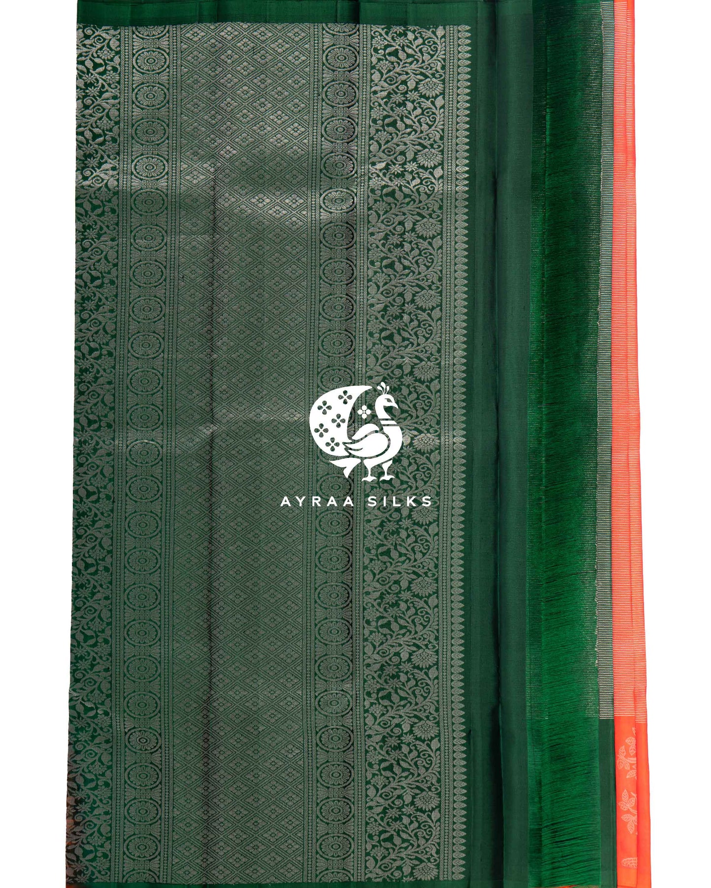 Coral Vaira Oosi Kanchipuram Saree