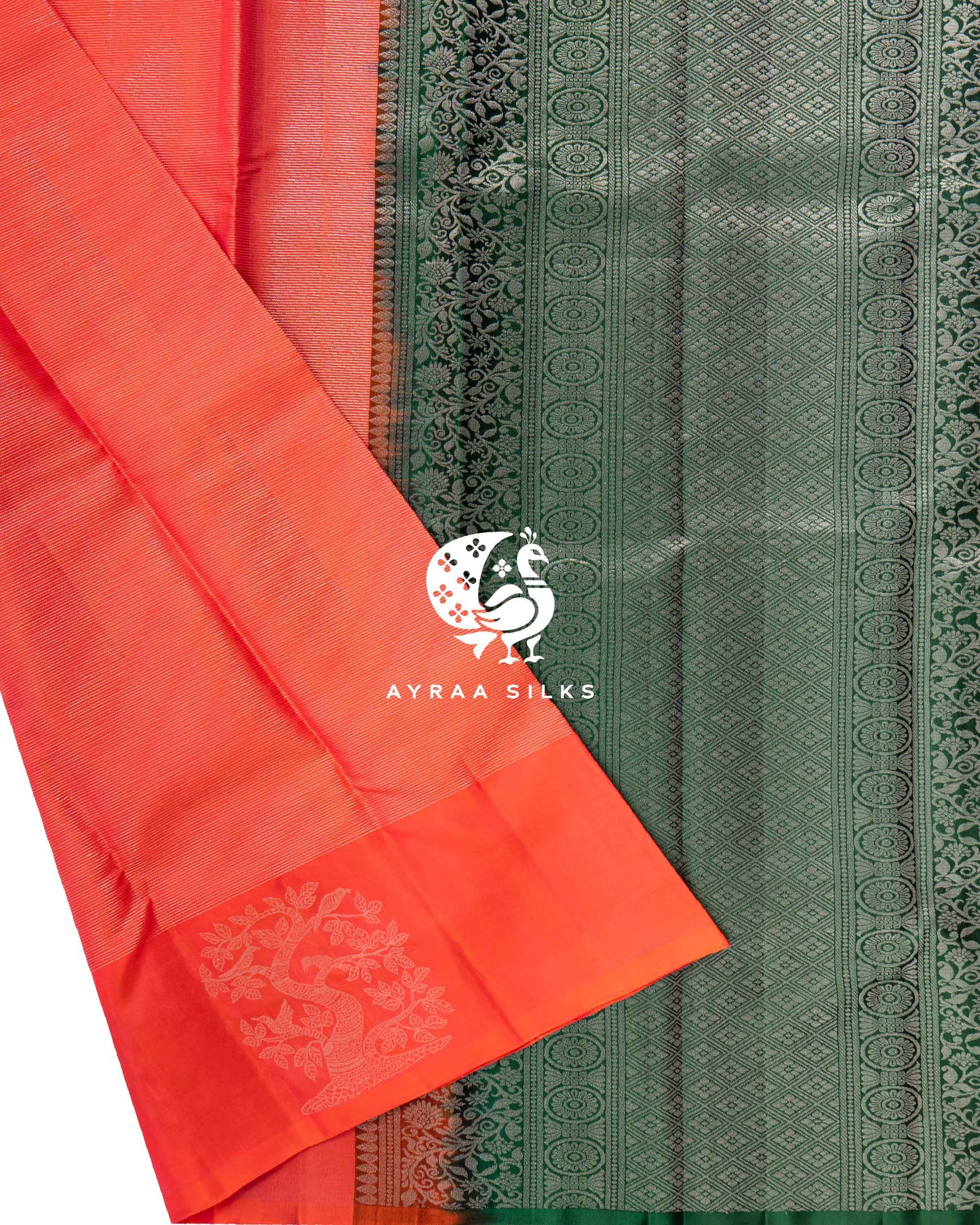 Coral Vaira Oosi Kanchipuram Saree