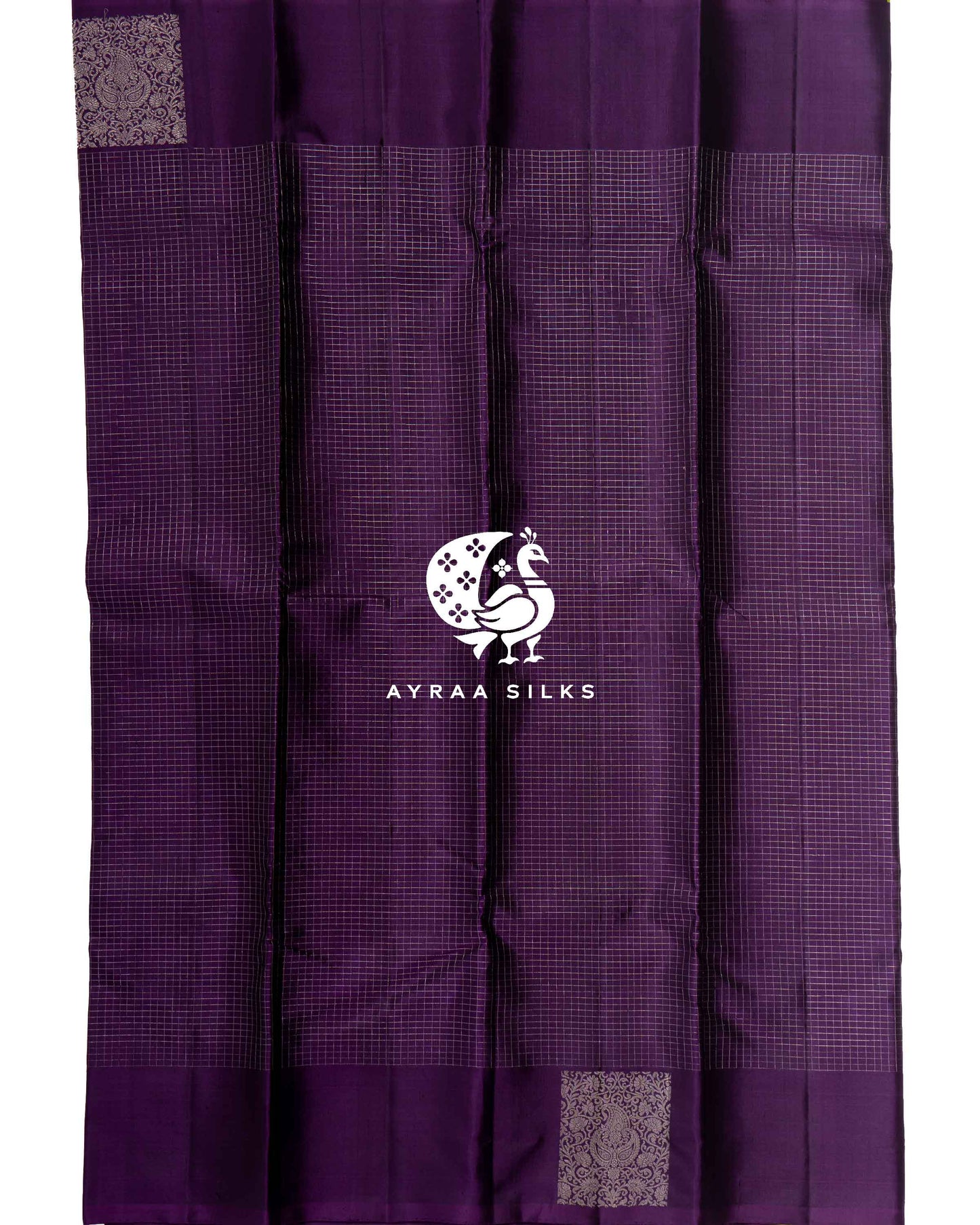 Deep Violet Kattam Kanchipuram Saree