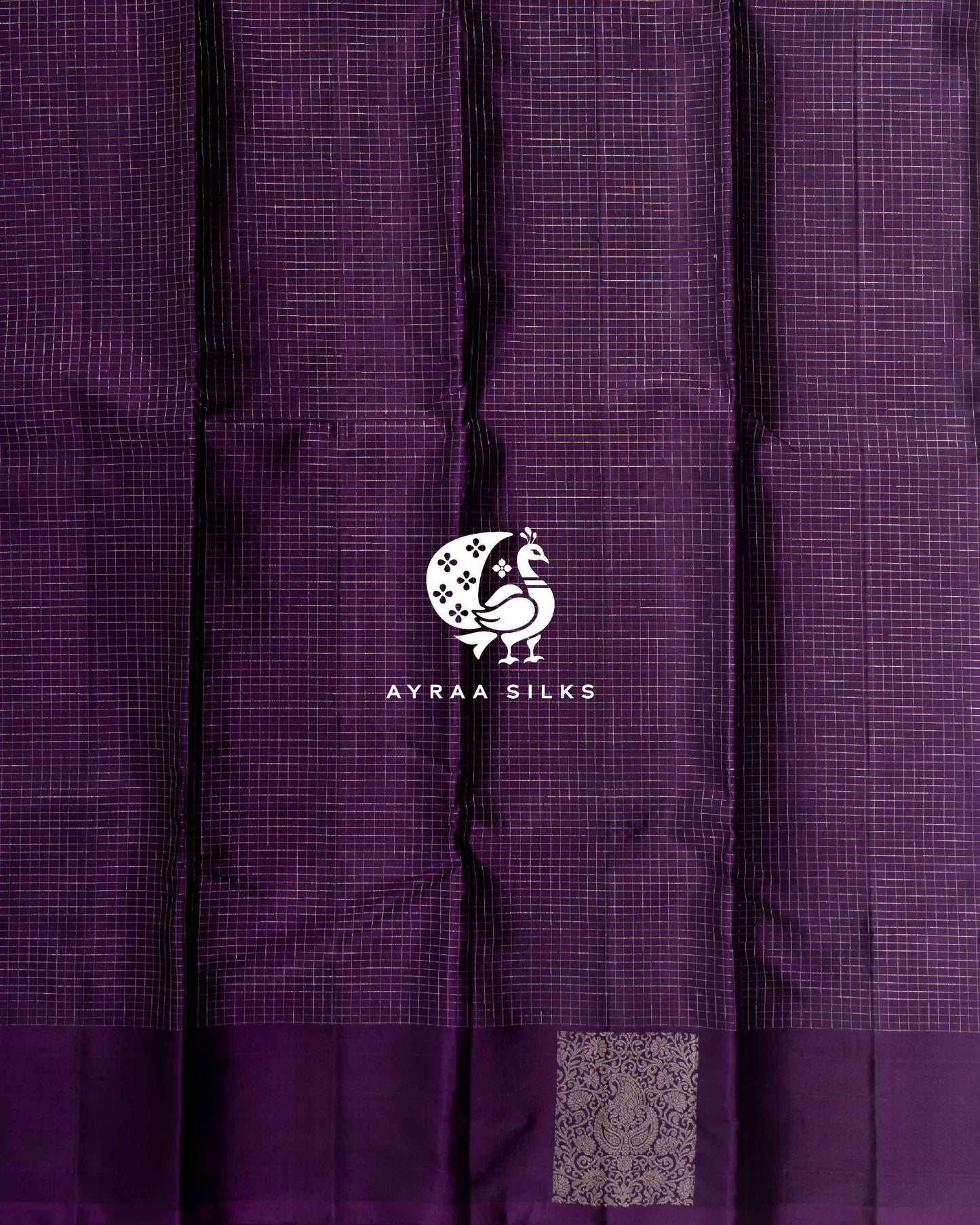 Deep Violet Kattam Kanchipuram Saree