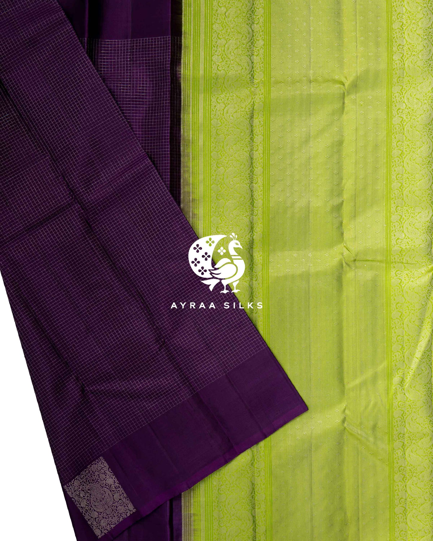 Deep Violet Kattam Kanchipuram Saree