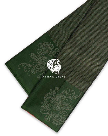 Green Butterfly Kanchipuram Silk Saree