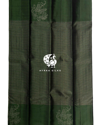 Green Butterfly Kanchipuram Silk Saree